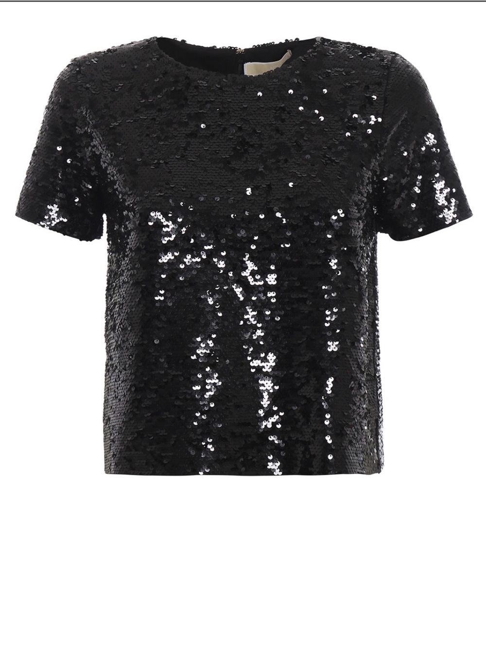 Michael Kors Collection Black Sequin Short-Sleeve Tee
